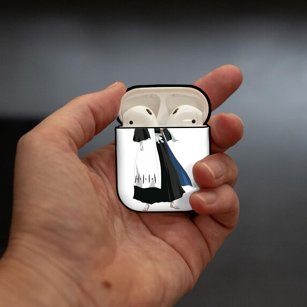 ブリーチ くちき びゃくや BLEACH Kuchiki Byakuya AirPods 第2世代保護ケース ハードシェル ブラック 耐衝撃・防指紋・カラビナ付き
