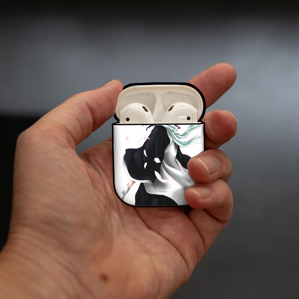 ブリーチ くちき びゃくや BLEACH Kuchiki Byakuya AirPods 第2世代保護ケース ハードシェル ブラック 耐衝撃・防指紋・カラビナ付き