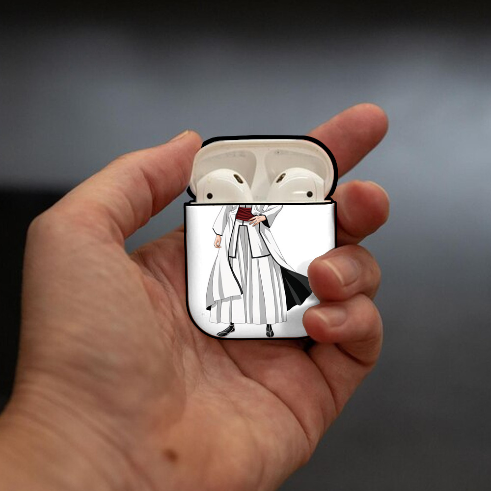ブリーチ 藍染 惣右介（あいぜん そうすけ） BLEACH Aizen Sousuke AirPods 第2世代保護ケース ハードシェル ブラック 耐衝撃・防指紋・カラビナ付き