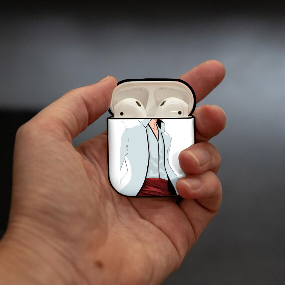 ブリーチ 藍染 惣右介（あいぜん そうすけ） BLEACH Aizen Sousuke AirPods 第2世代保護ケース ハードシェル ブラック 耐衝撃・防指紋・カラビナ付き