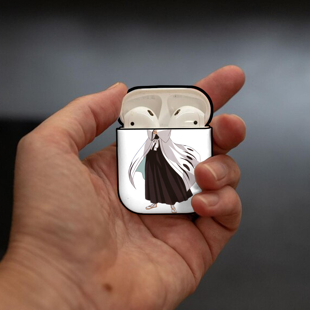 ブリーチ 藍染 惣右介（あいぜん そうすけ） BLEACH Aizen Sousuke AirPods 第2世代保護ケース ハードシェル ブラック 耐衝撃・防指紋・カラビナ付き