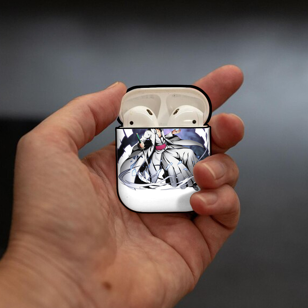 ブリーチ 藍染 惣右介（あいぜん そうすけ） BLEACH Aizen Sousuke AirPods 第2世代保護ケース ハードシェル ブラック 耐衝撃・防指紋・カラビナ付き