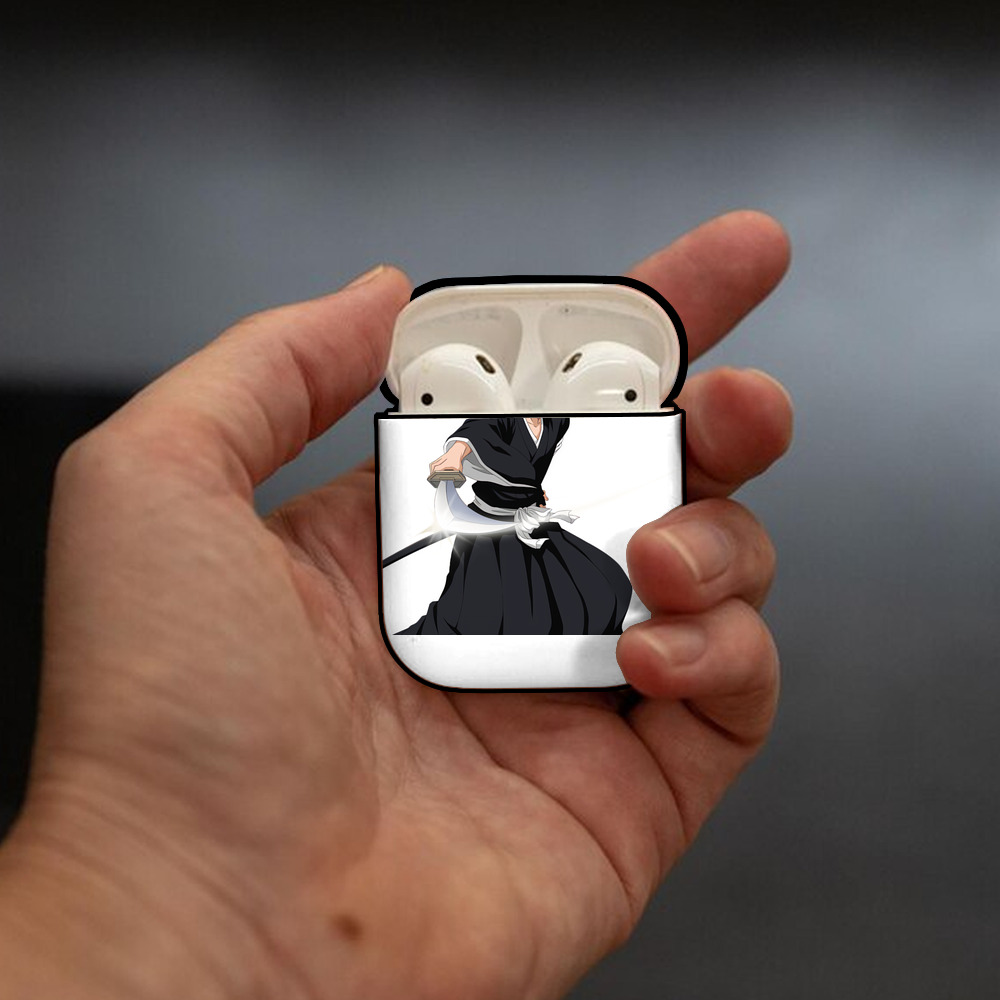 ブリーチ 藍染 惣右介（あいぜん そうすけ） BLEACH Aizen Sousuke AirPods 第2世代保護ケース ハードシェル ブラック 耐衝撃・防指紋・カラビナ付き