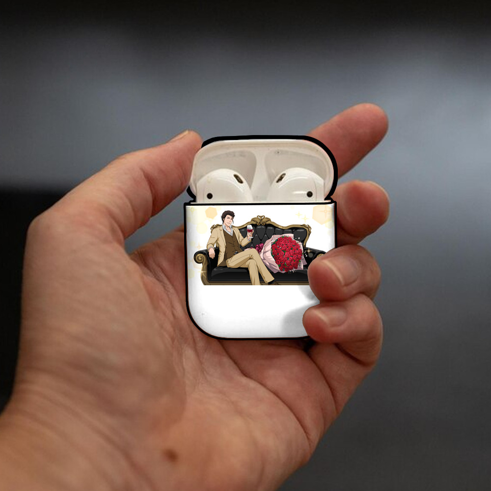 ブリーチ 藍染 惣右介（あいぜん そうすけ） BLEACH Aizen Sousuke AirPods 第2世代保護ケース ハードシェル ブラック 耐衝撃・防指紋・カラビナ付き