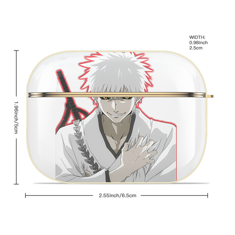 ブリーチ 黒崎一護（くろさき いちご）BLEACH Kurosaki Ichigo 【AirPods Pro用】ハードシェル保護ケース｜耐衝撃・防指紋・カラビナ付き商品仕様