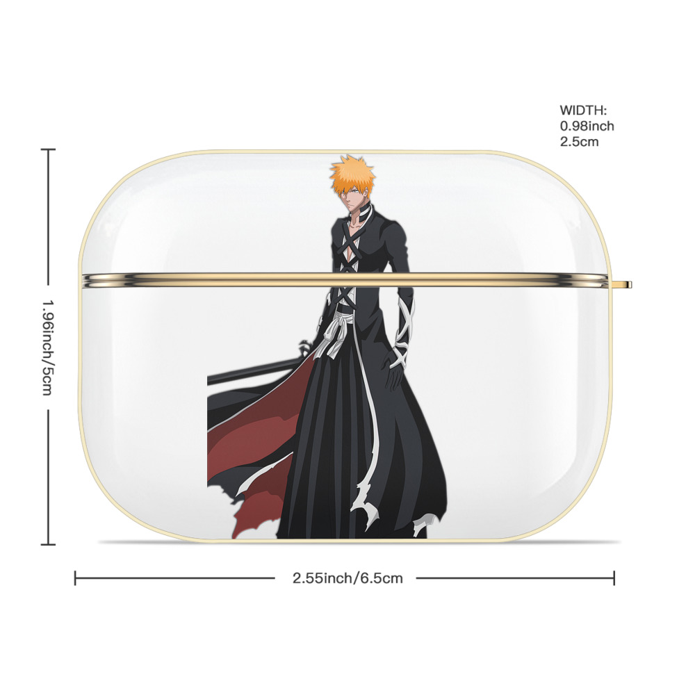 ブリーチ 黒崎一護（くろさき いちご）BLEACH Kurosaki Ichigo 【AirPods Pro用】ハードシェル保護ケース｜耐衝撃・防指紋・カラビナ付き商品仕様