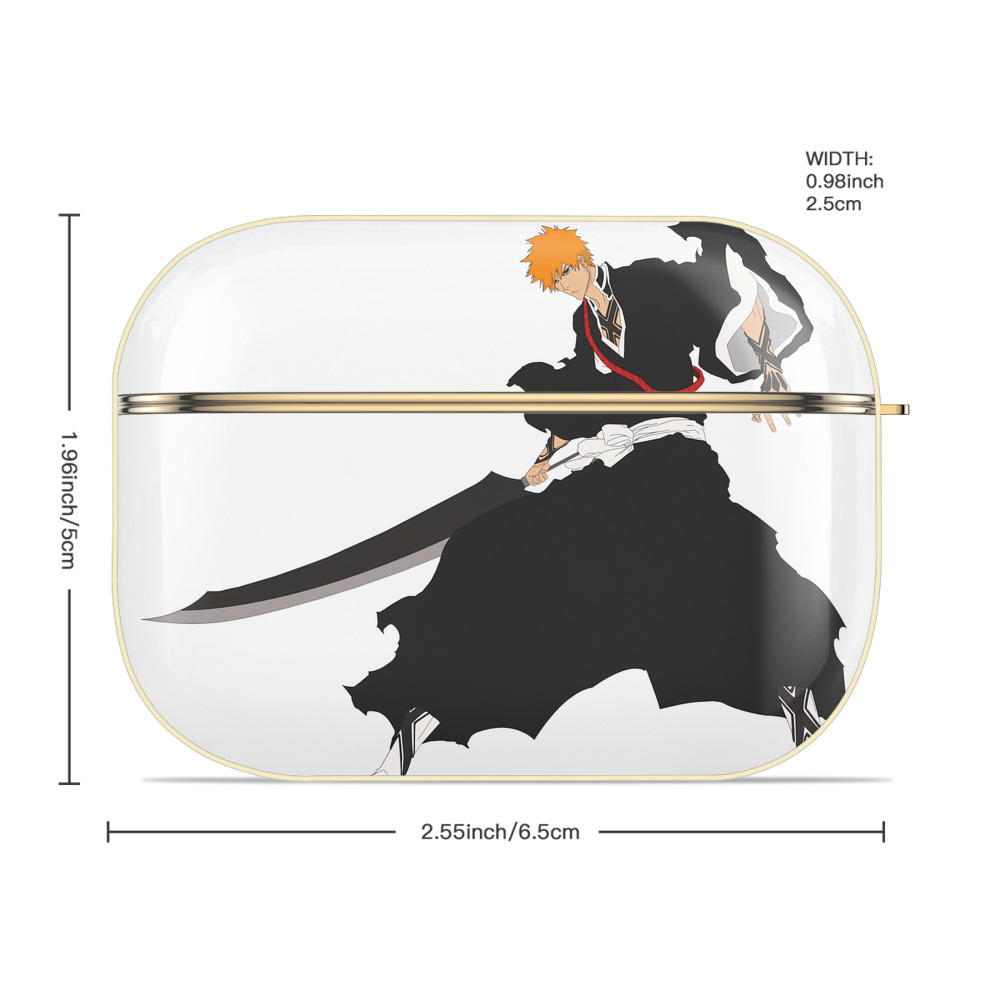ブリーチ 黒崎一護（くろさき いちご）BLEACH Kurosaki Ichigo 【AirPods Pro用】ハードシェル保護ケース｜耐衝撃・防指紋・カラビナ付き商品仕様
