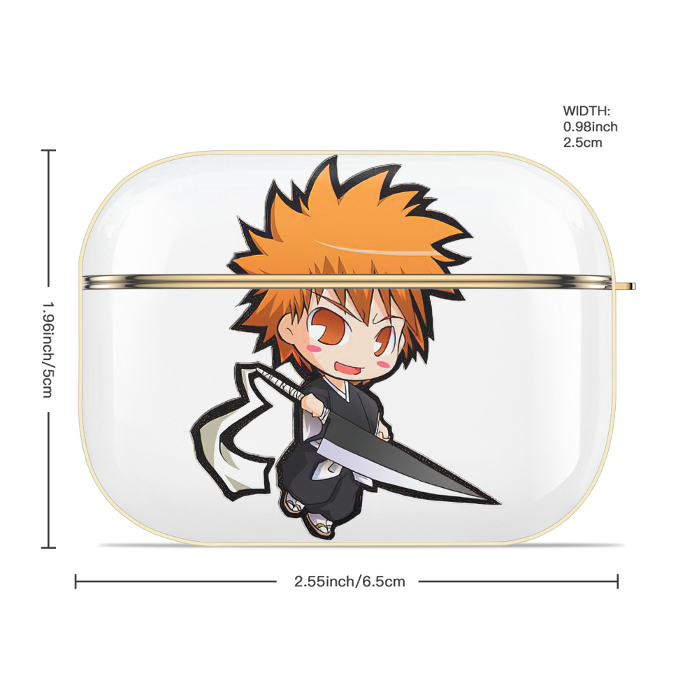 ブリーチ 黒崎一護（くろさき いちご）BLEACH Kurosaki Ichigo 【AirPods Pro用】ハードシェル保護ケース｜耐衝撃・防指紋・カラビナ付き商品仕様
