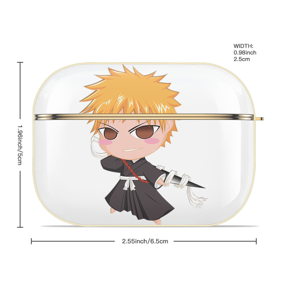 ブリーチ 黒崎一護（くろさき いちご）BLEACH Kurosaki Ichigo 【AirPods Pro用】ハードシェル保護ケース｜耐衝撃・防指紋・カラビナ付き商品仕様