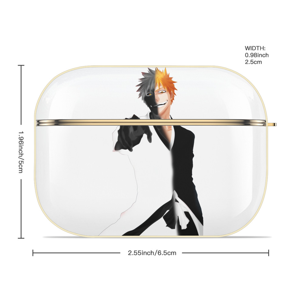 ブリーチ 黒崎一護（くろさき いちご）BLEACH Kurosaki Ichigo 【AirPods Pro用】ハードシェル保護ケース｜耐衝撃・防指紋・カラビナ付き商品仕様