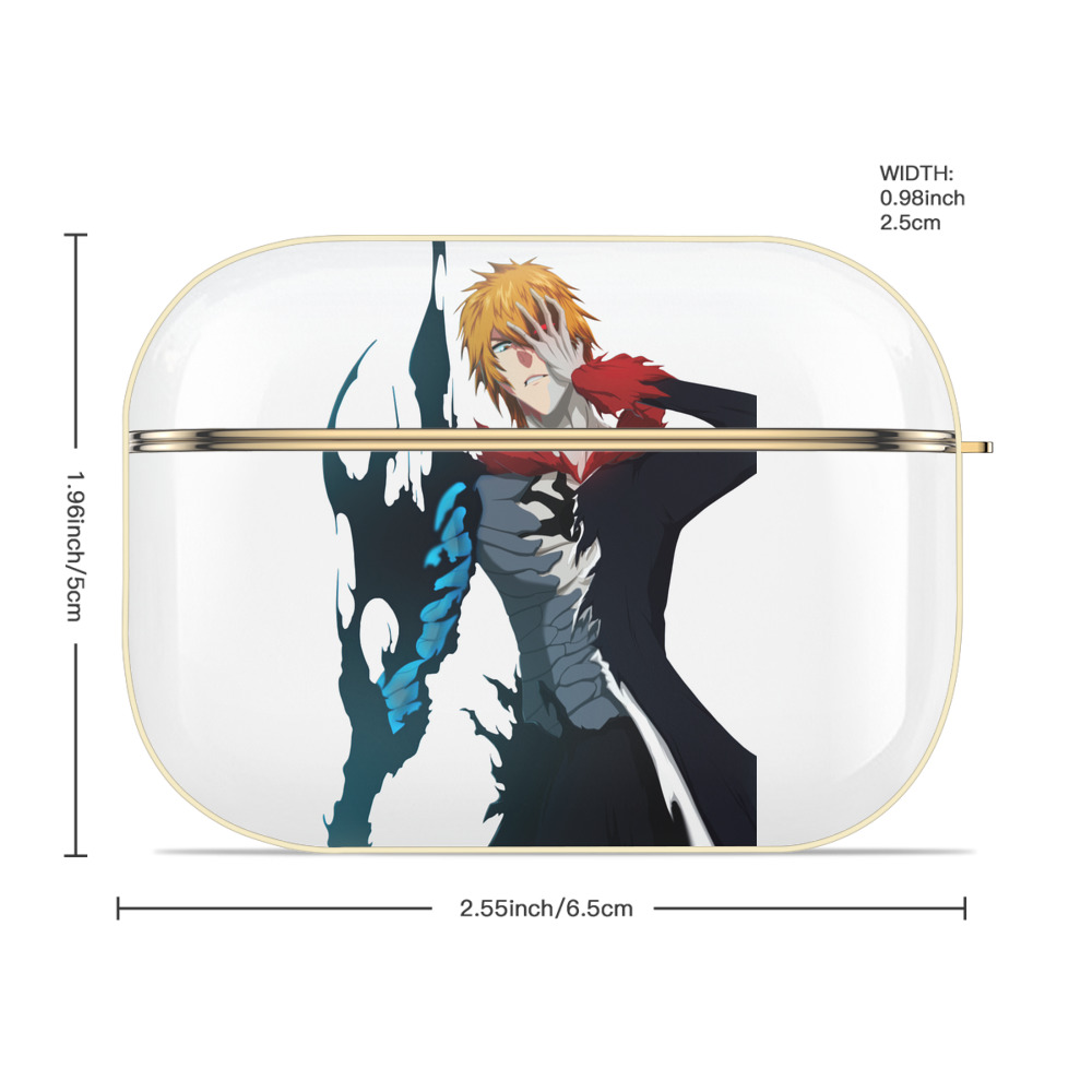 ブリーチ 黒崎一護（くろさき いちご）BLEACH Kurosaki Ichigo 【AirPods Pro用】ハードシェル保護ケース｜耐衝撃・防指紋・カラビナ付き商品仕様