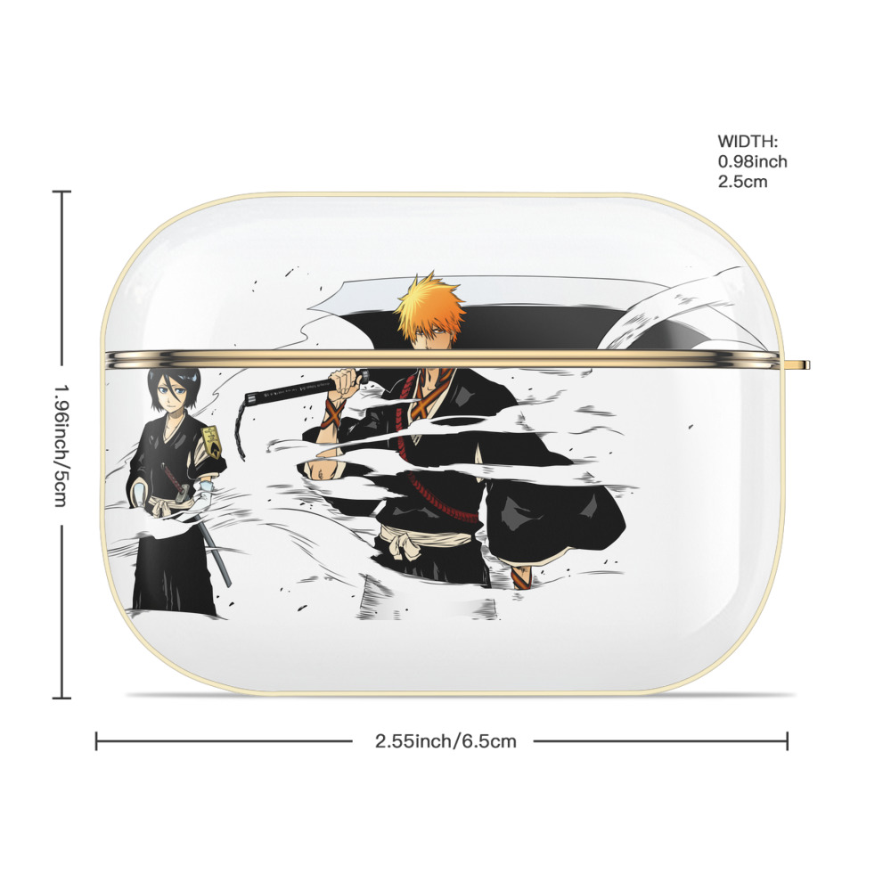 ブリーチ 黒崎一護（くろさき いちご）BLEACH Kurosaki Ichigo 【AirPods Pro用】ハードシェル保護ケース｜耐衝撃・防指紋・カラビナ付き商品仕様