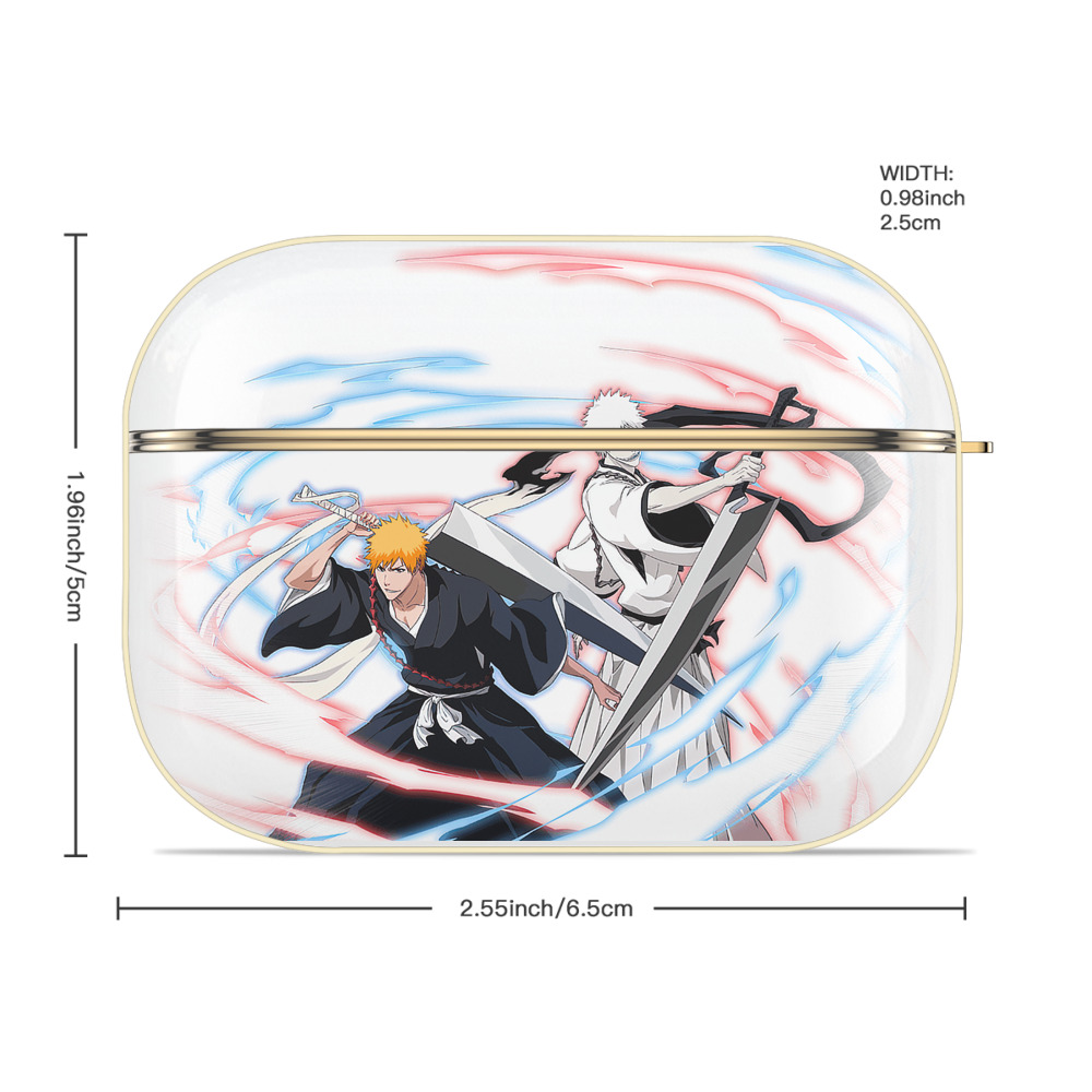ブリーチ 黒崎一護（くろさき いちご）BLEACH Kurosaki Ichigo 【AirPods Pro用】ハードシェル保護ケース｜耐衝撃・防指紋・カラビナ付き商品仕様