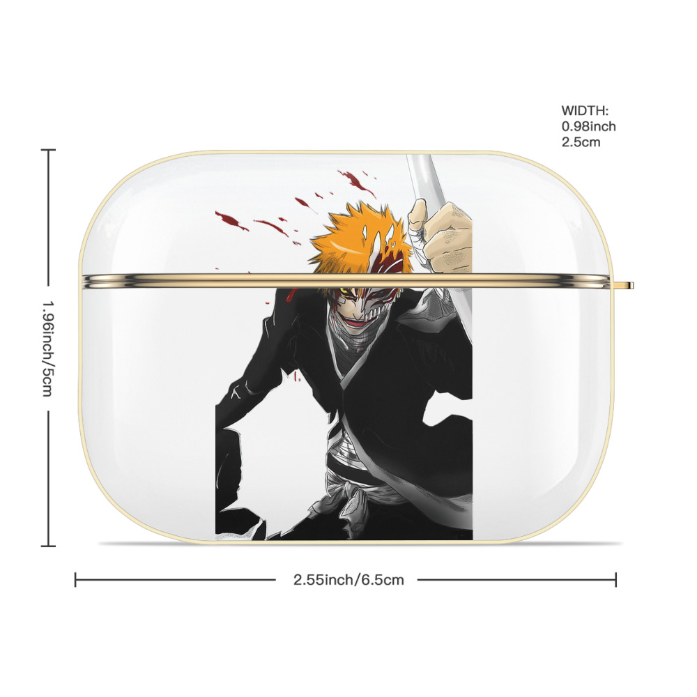 ブリーチ 黒崎一護（くろさき いちご）BLEACH Kurosaki Ichigo 【AirPods Pro用】ハードシェル保護ケース｜耐衝撃・防指紋・カラビナ付き商品仕様