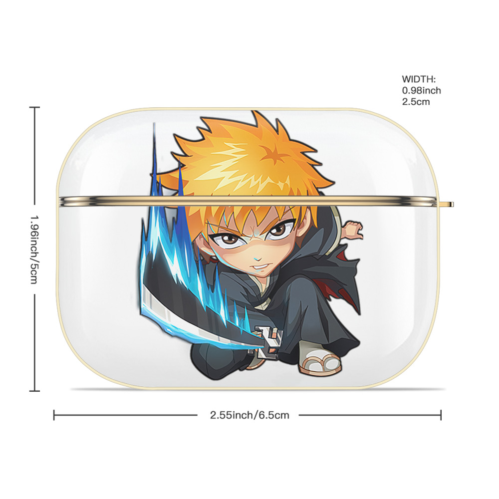 ブリーチ 黒崎一護（くろさき いちご）BLEACH Kurosaki Ichigo 【AirPods Pro用】ハードシェル保護ケース｜耐衝撃・防指紋・カラビナ付き商品仕様