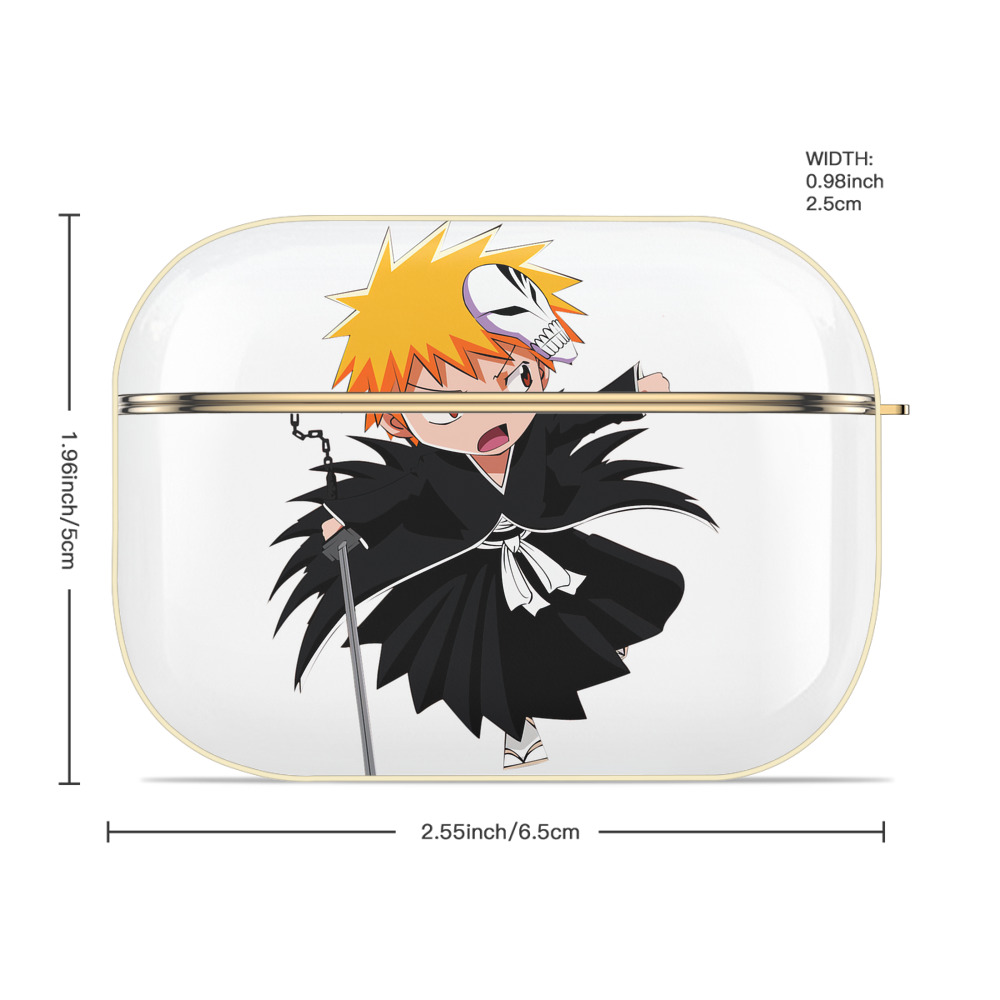 ブリーチ 黒崎一護（くろさき いちご）BLEACH Kurosaki Ichigo 【AirPods Pro用】ハードシェル保護ケース｜耐衝撃・防指紋・カラビナ付き商品仕様