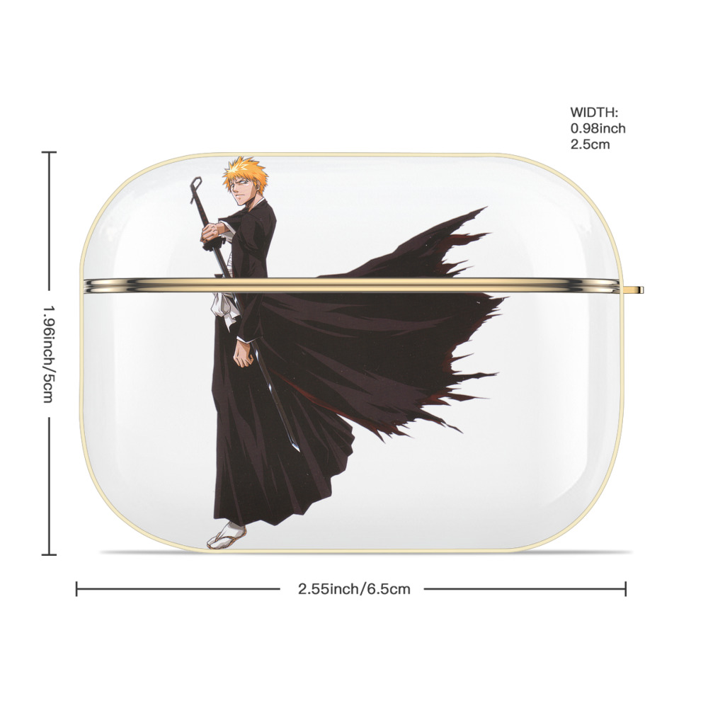 ブリーチ 黒崎一護（くろさき いちご）BLEACH Kurosaki Ichigo 【AirPods Pro用】ハードシェル保護ケース｜耐衝撃・防指紋・カラビナ付き商品仕様