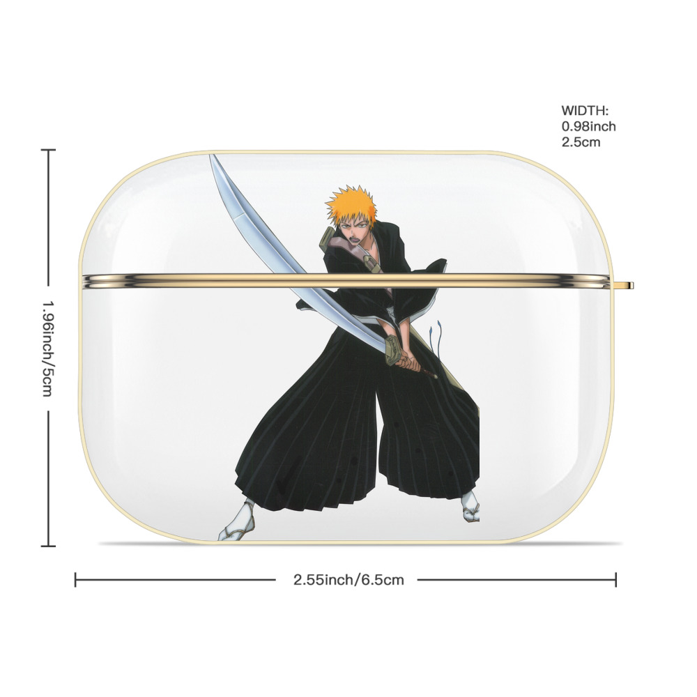 ブリーチ 黒崎一護（くろさき いちご）BLEACH Kurosaki Ichigo 【AirPods Pro用】ハードシェル保護ケース｜耐衝撃・防指紋・カラビナ付き商品仕様