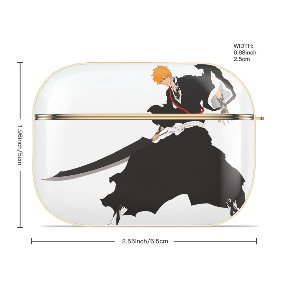 ブリーチ 黒崎一護（くろさき いちご）BLEACH Kurosaki Ichigo 【AirPods Pro用】ハードシェル保護ケース｜耐衝撃・防指紋・カラビナ付き商品仕様