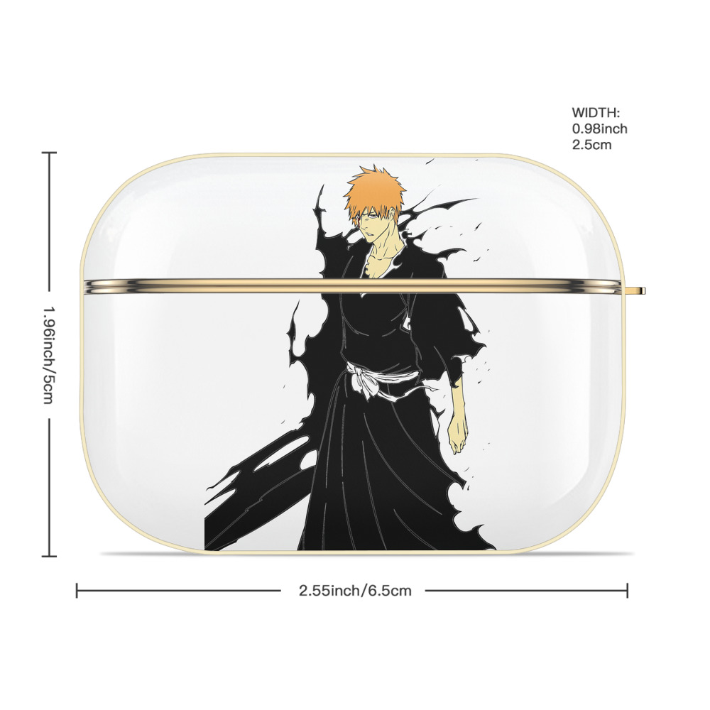 ブリーチ 黒崎一護（くろさき いちご）BLEACH Kurosaki Ichigo 【AirPods Pro用】ハードシェル保護ケース｜耐衝撃・防指紋・カラビナ付き商品仕様