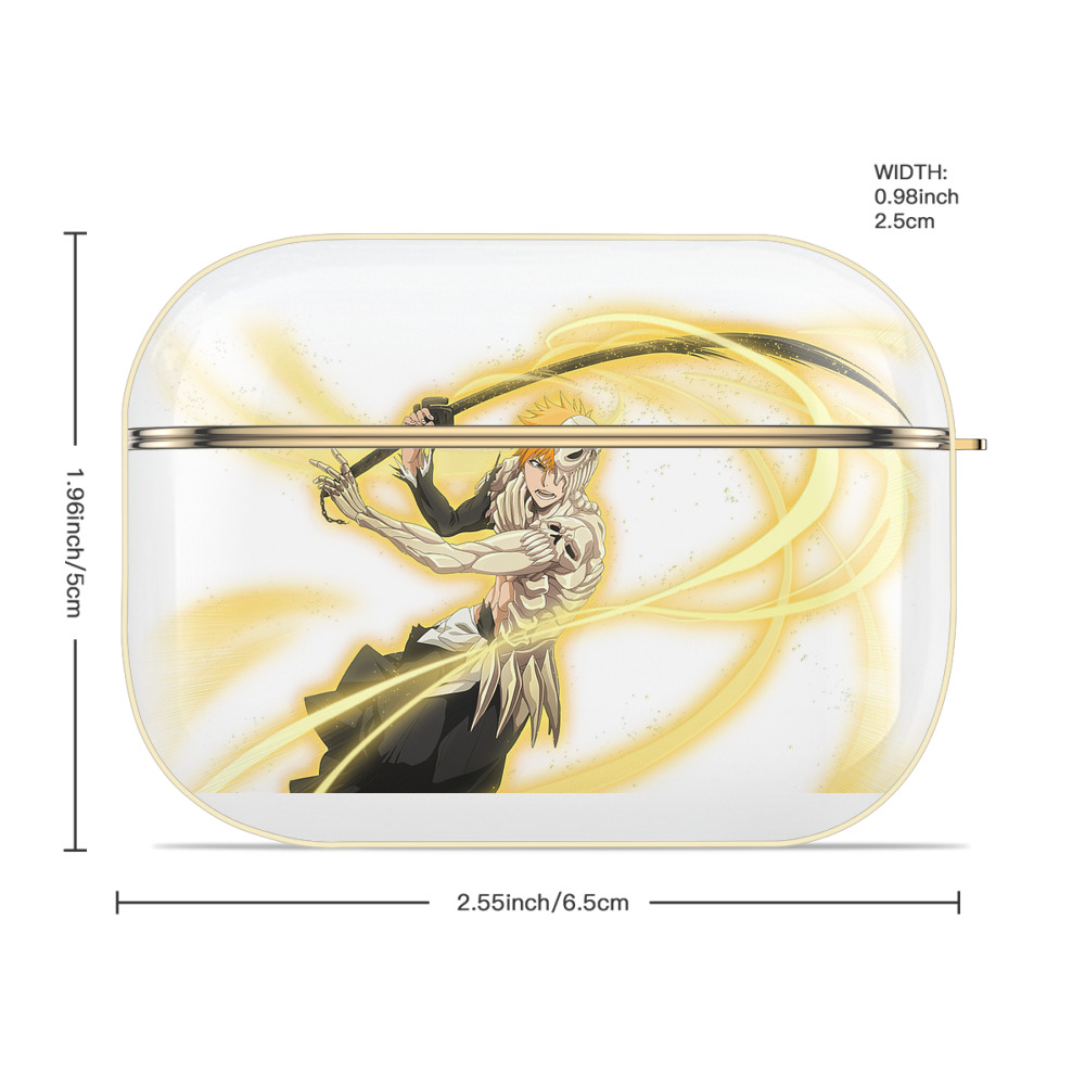 ブリーチ 黒崎一護（くろさき いちご）BLEACH Kurosaki Ichigo 【AirPods Pro用】ハードシェル保護ケース｜耐衝撃・防指紋・カラビナ付き商品仕様