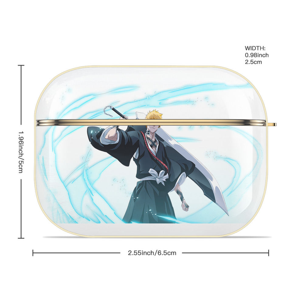 ブリーチ 黒崎一護（くろさき いちご）BLEACH Kurosaki Ichigo 【AirPods Pro用】ハードシェル保護ケース｜耐衝撃・防指紋・カラビナ付き商品仕様