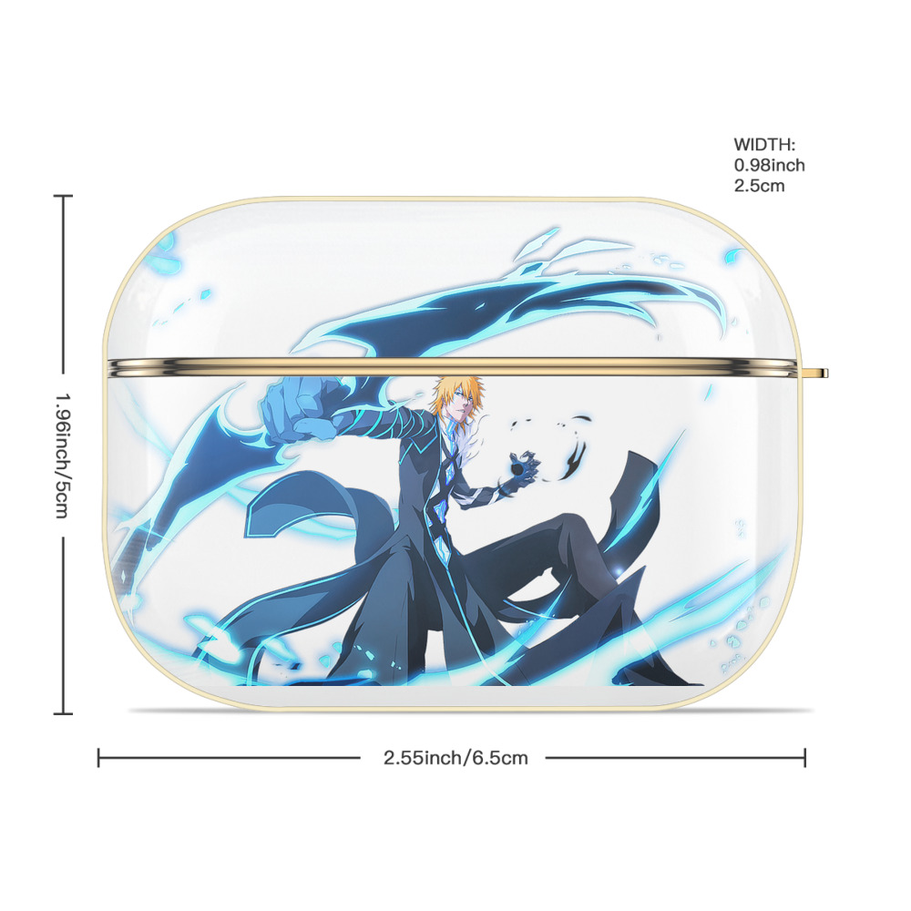 ブリーチ 黒崎一護（くろさき いちご）BLEACH Kurosaki Ichigo 【AirPods Pro用】ハードシェル保護ケース｜耐衝撃・防指紋・カラビナ付き商品仕様