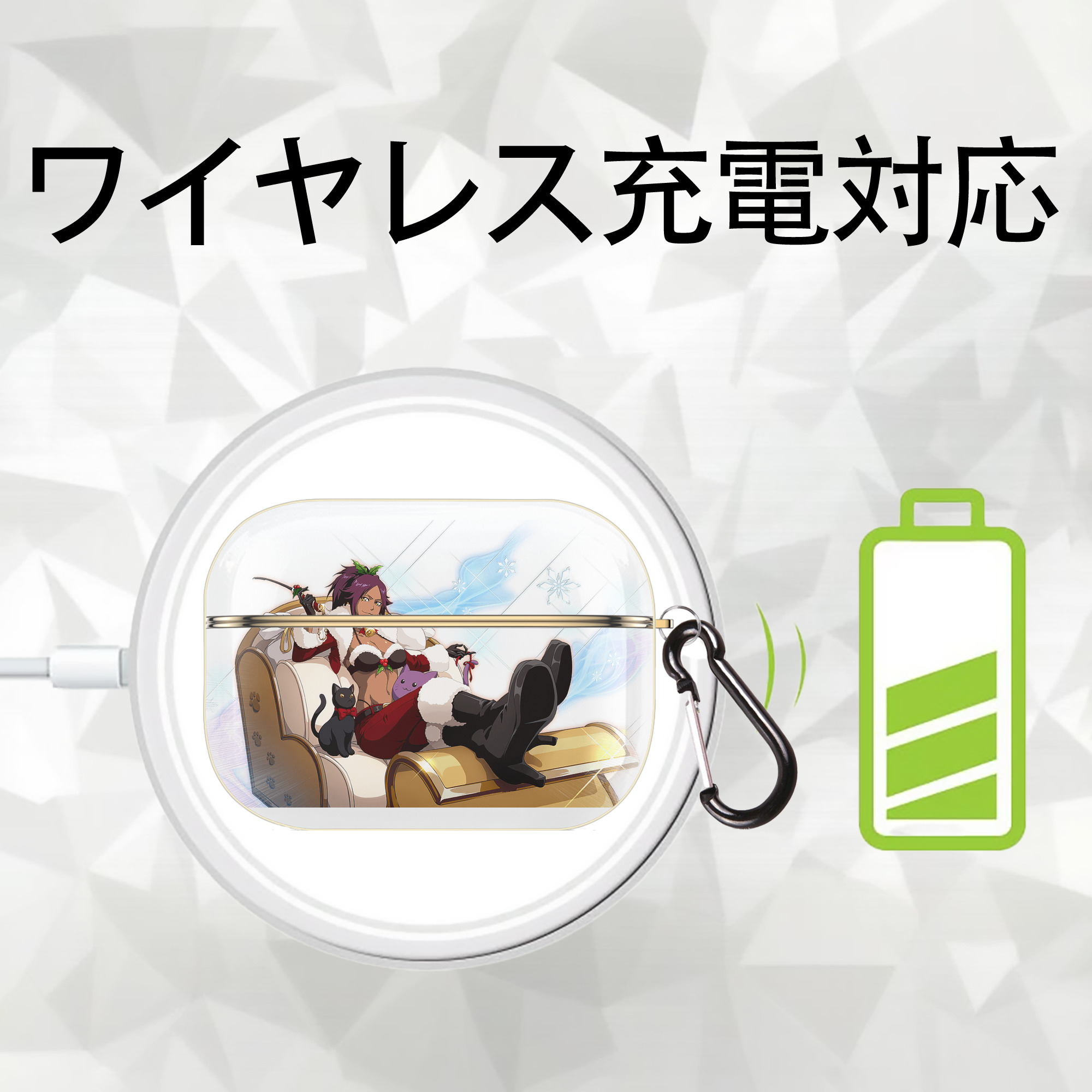 ブリーチ 四楓院 夜一（しほういん よるいち） BLEACH Shihouin Yoruichi 【AirPods Pro用】ハードシェル保護ケース｜耐衝撃・防指紋・カラビナ付き商品仕様