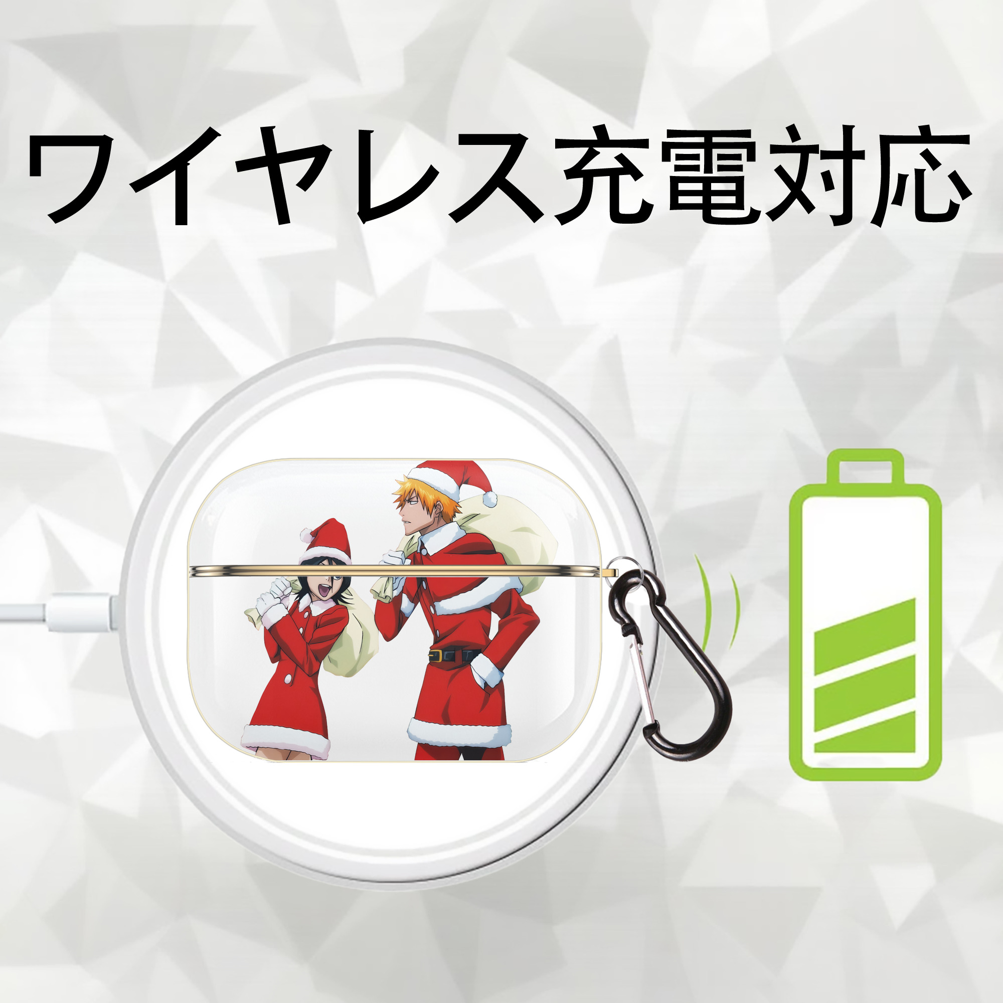 ブリーチ 朽木ルキア BLEACH Kuchiki Rukia 【AirPods Pro用】ハードシェル保護ケース｜耐衝撃・防指紋・カラビナ付き商品仕様