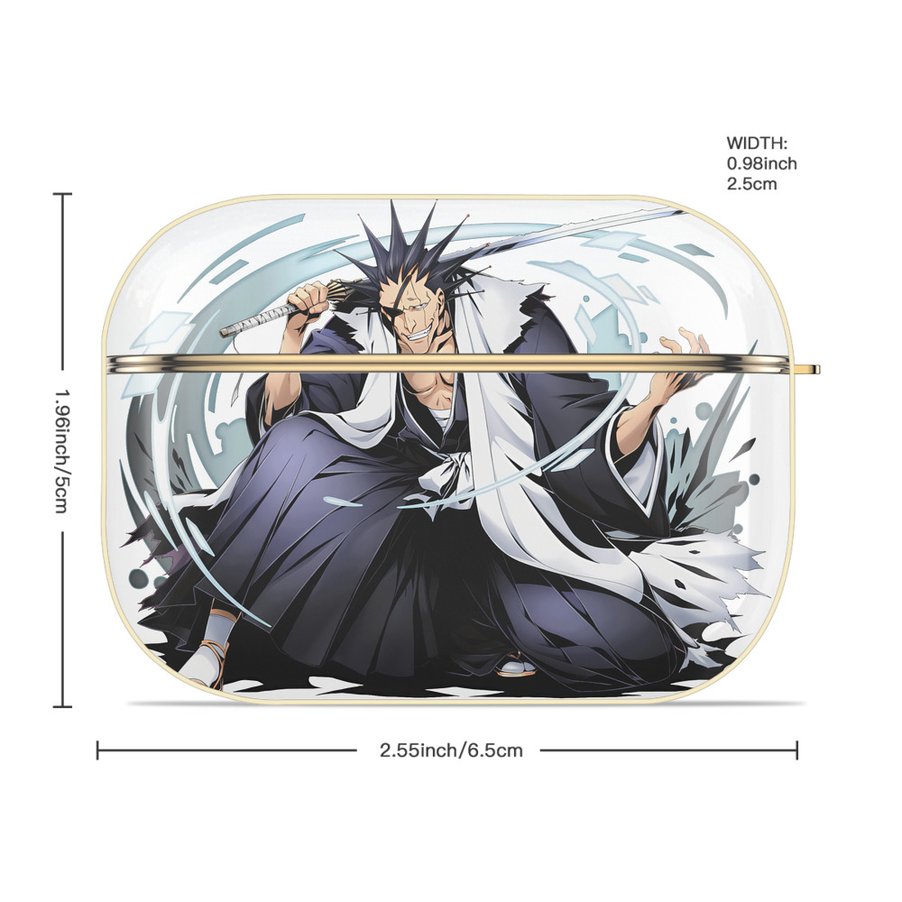 ブリーチ ざらき けんぱち BLEACH Zaraki Kenpachi 【AirPods Pro用】ハードシェル保護ケース｜耐衝撃・防指紋・カラビナ付き商品仕様