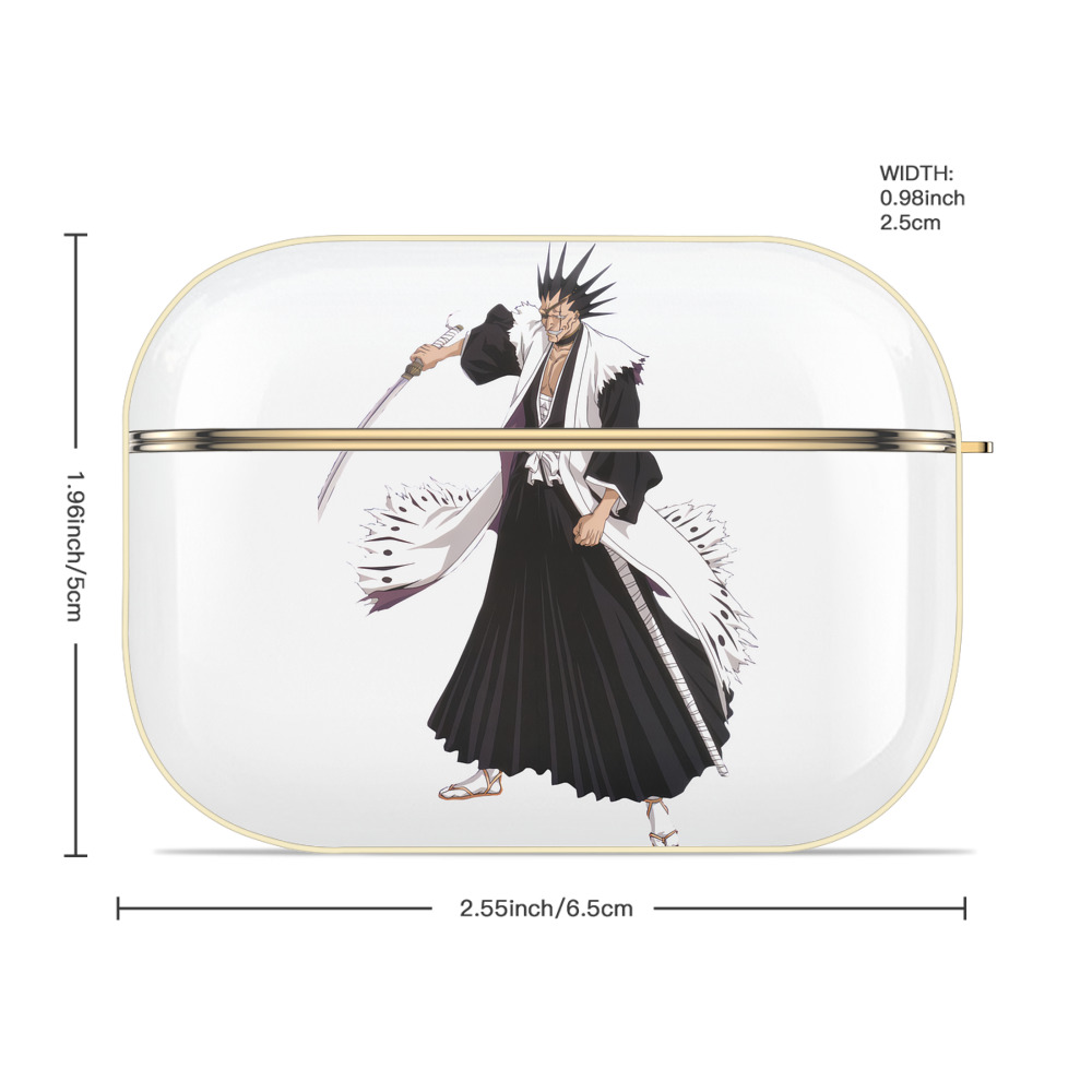 ブリーチ ざらき けんぱち BLEACH Zaraki Kenpachi 【AirPods Pro用】ハードシェル保護ケース｜耐衝撃・防指紋・カラビナ付き商品仕様