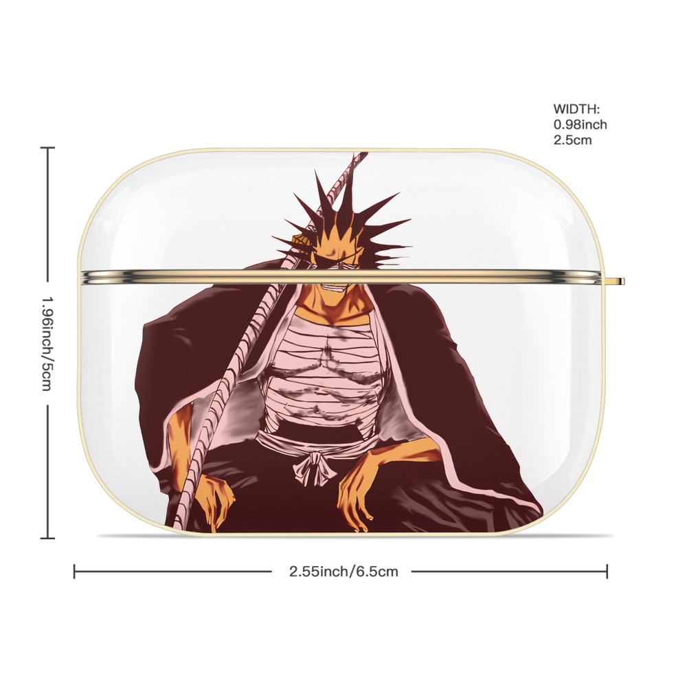 ブリーチ ざらき けんぱち BLEACH Zaraki Kenpachi 【AirPods Pro用】ハードシェル保護ケース｜耐衝撃・防指紋・カラビナ付き商品仕様