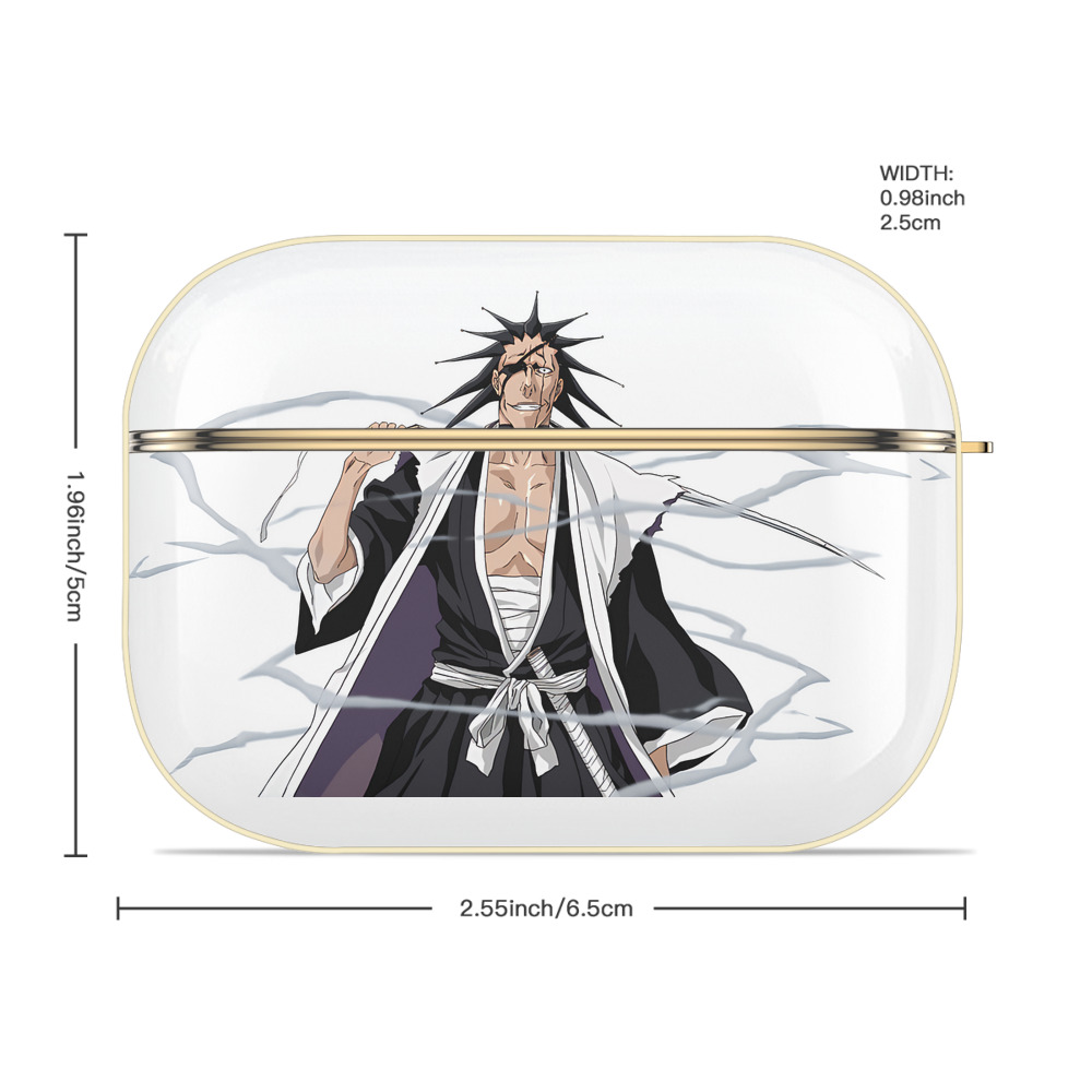 ブリーチ ざらき けんぱち BLEACH Zaraki Kenpachi 【AirPods Pro用】ハードシェル保護ケース｜耐衝撃・防指紋・カラビナ付き商品仕様