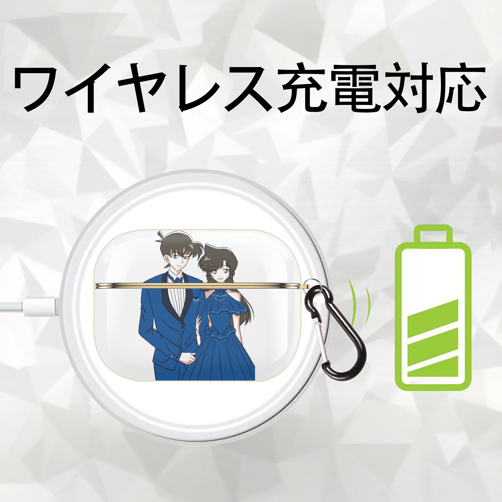 ブリーチ ざらき けんぱち BLEACH Zaraki Kenpachi 【AirPods Pro用】ハードシェル保護ケース｜耐衝撃・防指紋・カラビナ付き商品仕様