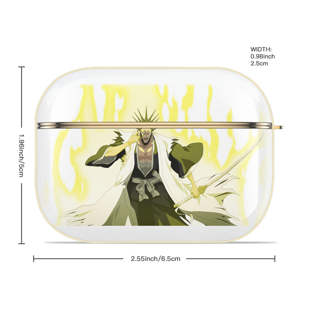 ブリーチ ざらき けんぱち BLEACH Zaraki Kenpachi 【AirPods Pro用】ハードシェル保護ケース｜耐衝撃・防指紋・カラビナ付き商品仕様