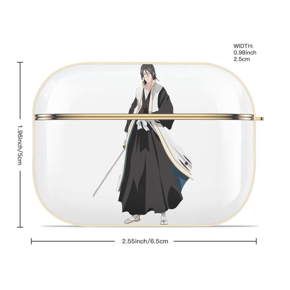 ブリーチ くちき びゃくや BLEACH Kuchiki Byakuya 【AirPods Pro用】ハードシェル保護ケース｜耐衝撃・防指紋・カラビナ付き商品仕様
