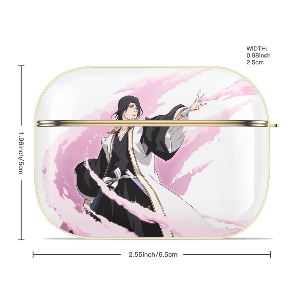 ブリーチ くちき びゃくや BLEACH Kuchiki Byakuya 【AirPods Pro用】ハードシェル保護ケース｜耐衝撃・防指紋・カラビナ付き商品仕様