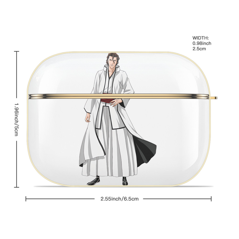 ブリーチ 藍染 惣右介（あいぜん そうすけ） BLEACH Aizen Sousuke 【AirPods Pro用】ハードシェル保護ケース｜耐衝撃・防指紋・カラビナ付き商品仕様