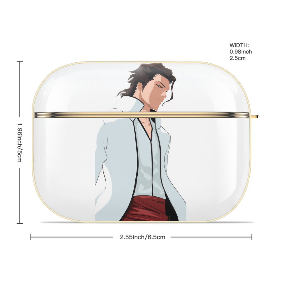 ブリーチ 藍染 惣右介（あいぜん そうすけ） BLEACH Aizen Sousuke 【AirPods Pro用】ハードシェル保護ケース｜耐衝撃・防指紋・カラビナ付き商品仕様