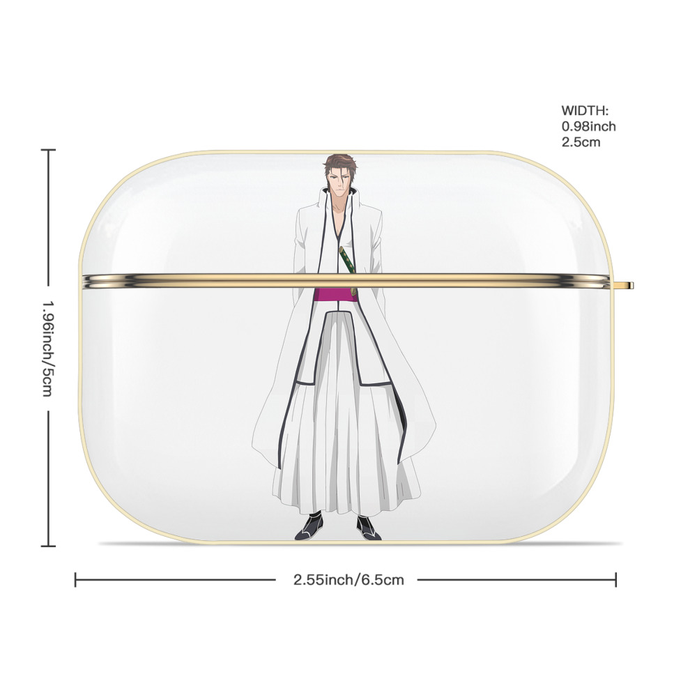 ブリーチ 藍染 惣右介（あいぜん そうすけ） BLEACH Aizen Sousuke 【AirPods Pro用】ハードシェル保護ケース｜耐衝撃・防指紋・カラビナ付き商品仕様