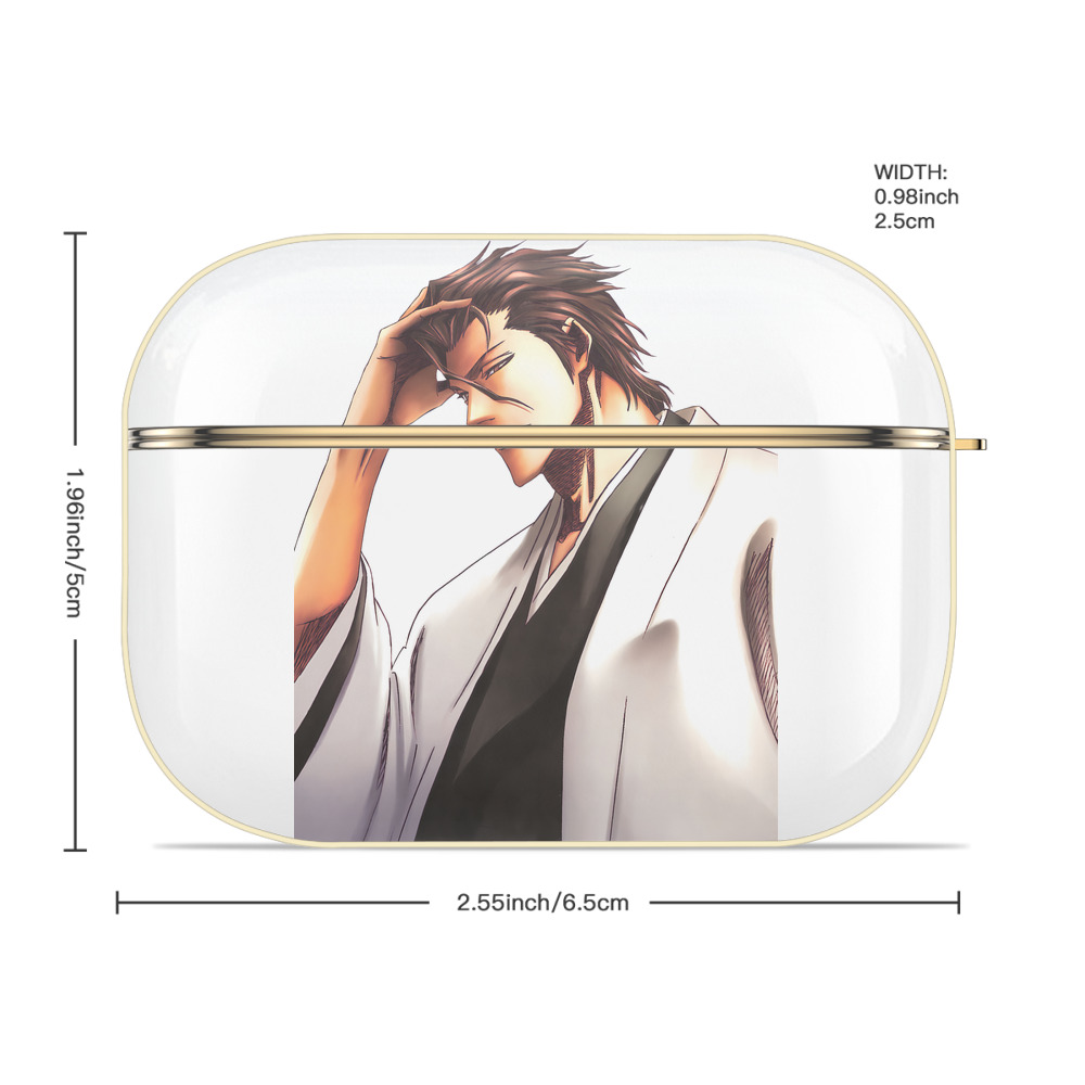 ブリーチ 藍染 惣右介（あいぜん そうすけ） BLEACH Aizen Sousuke 【AirPods Pro用】ハードシェル保護ケース｜耐衝撃・防指紋・カラビナ付き商品仕様