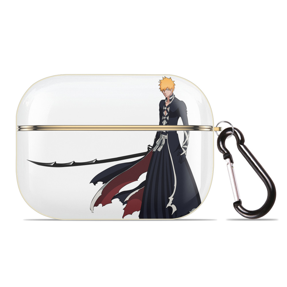 ブリーチ 黒崎一護（くろさき いちご）BLEACH Kurosaki Ichigo 【AirPods Pro用】ハードシェル保護ケース｜耐衝撃・防指紋・カラビナ付き商品仕様