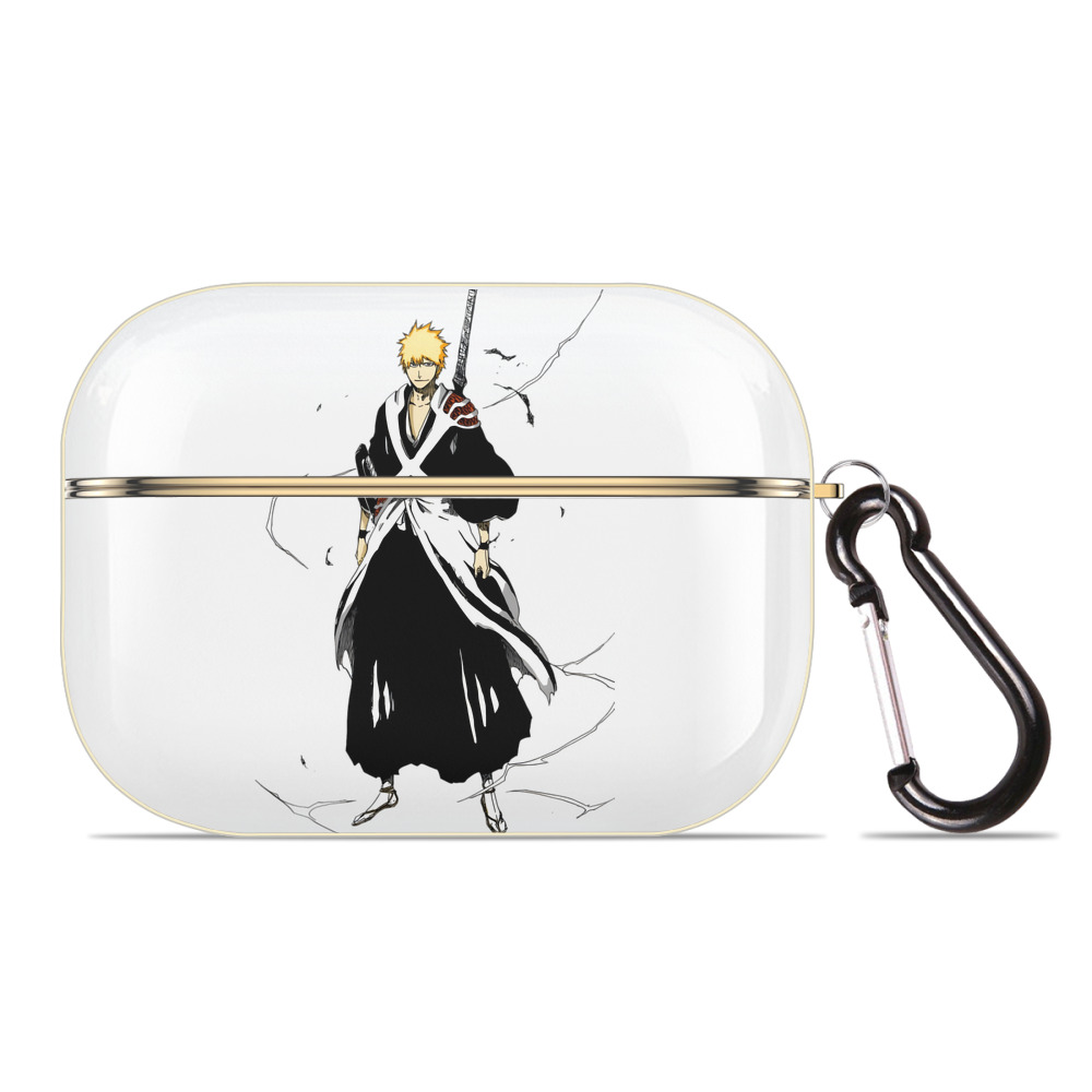 （画像用） ブリーチ 黒崎一護（くろさき いちご）BLEACH Kurosaki Ichigo 【AirPods Pro用】ハードシェル保護ケース｜耐衝撃・防指紋・カラビナ付き商品仕様