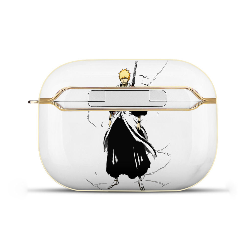 （画像用） ブリーチ 黒崎一護（くろさき いちご）BLEACH Kurosaki Ichigo 【AirPods Pro用】ハードシェル保護ケース｜耐衝撃・防指紋・カラビナ付き商品仕様