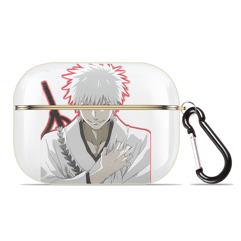 （画像用） ブリーチ 黒崎一護（くろさき いちご）BLEACH Kurosaki Ichigo 【AirPods Pro用】ハードシェル保護ケース｜耐衝撃・防指紋・カラビナ付き商品仕様