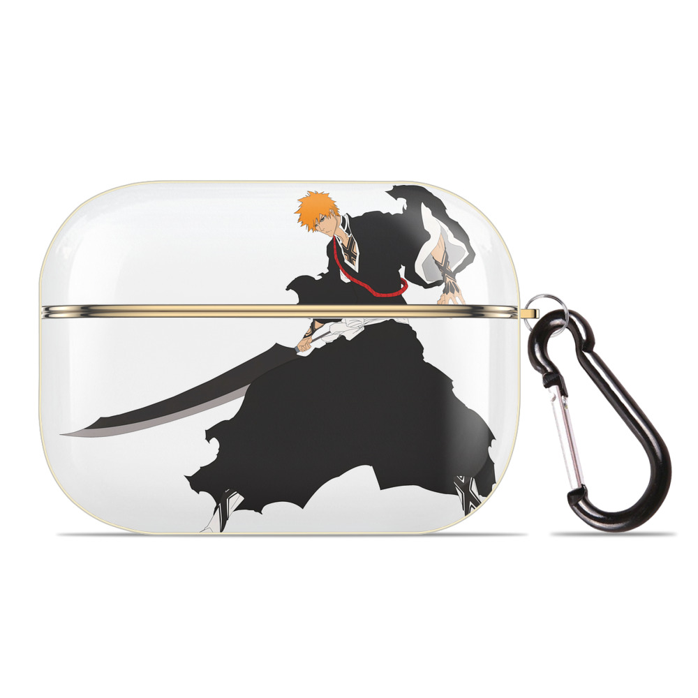 （画像用） ブリーチ 黒崎一護（くろさき いちご）BLEACH Kurosaki Ichigo 【AirPods Pro用】ハードシェル保護ケース｜耐衝撃・防指紋・カラビナ付き商品仕様