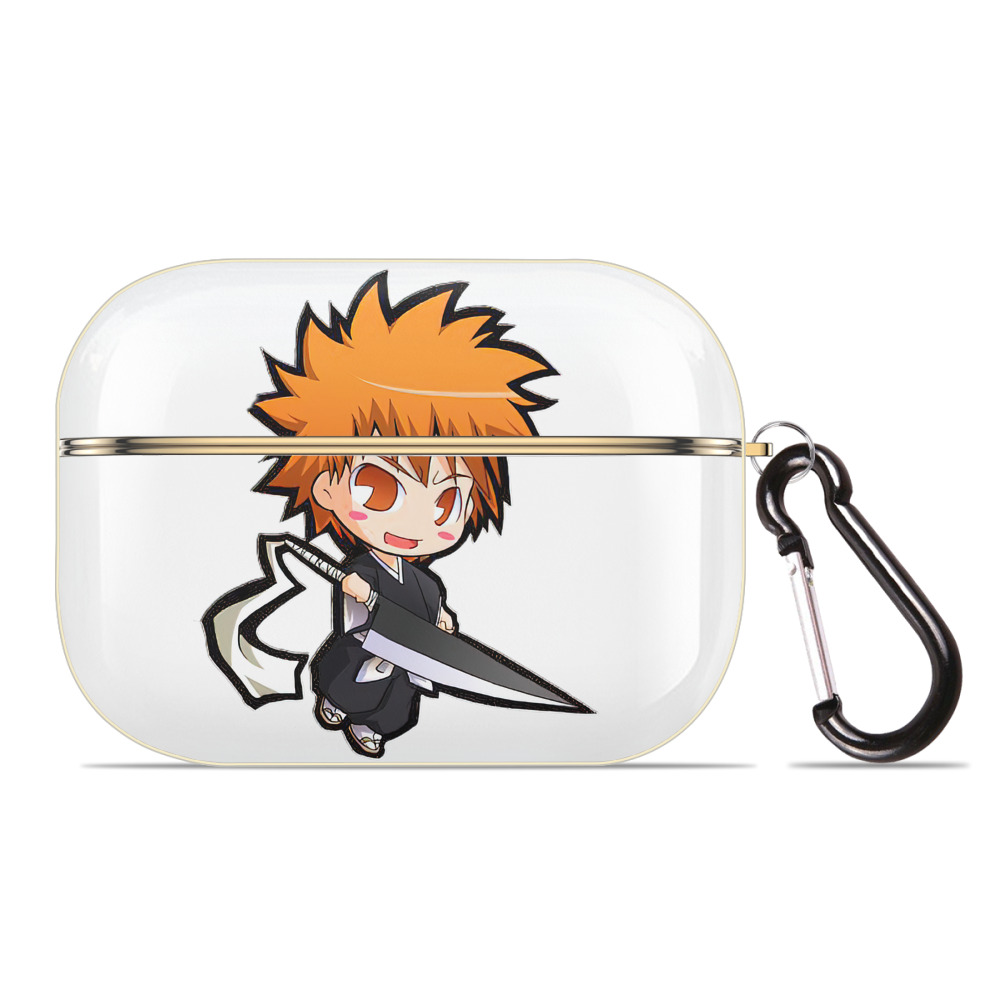 ブリーチ 黒崎一護（くろさき いちご）BLEACH Kurosaki Ichigo 【AirPods Pro用】ハードシェル保護ケース｜耐衝撃・防指紋・カラビナ付き商品仕様