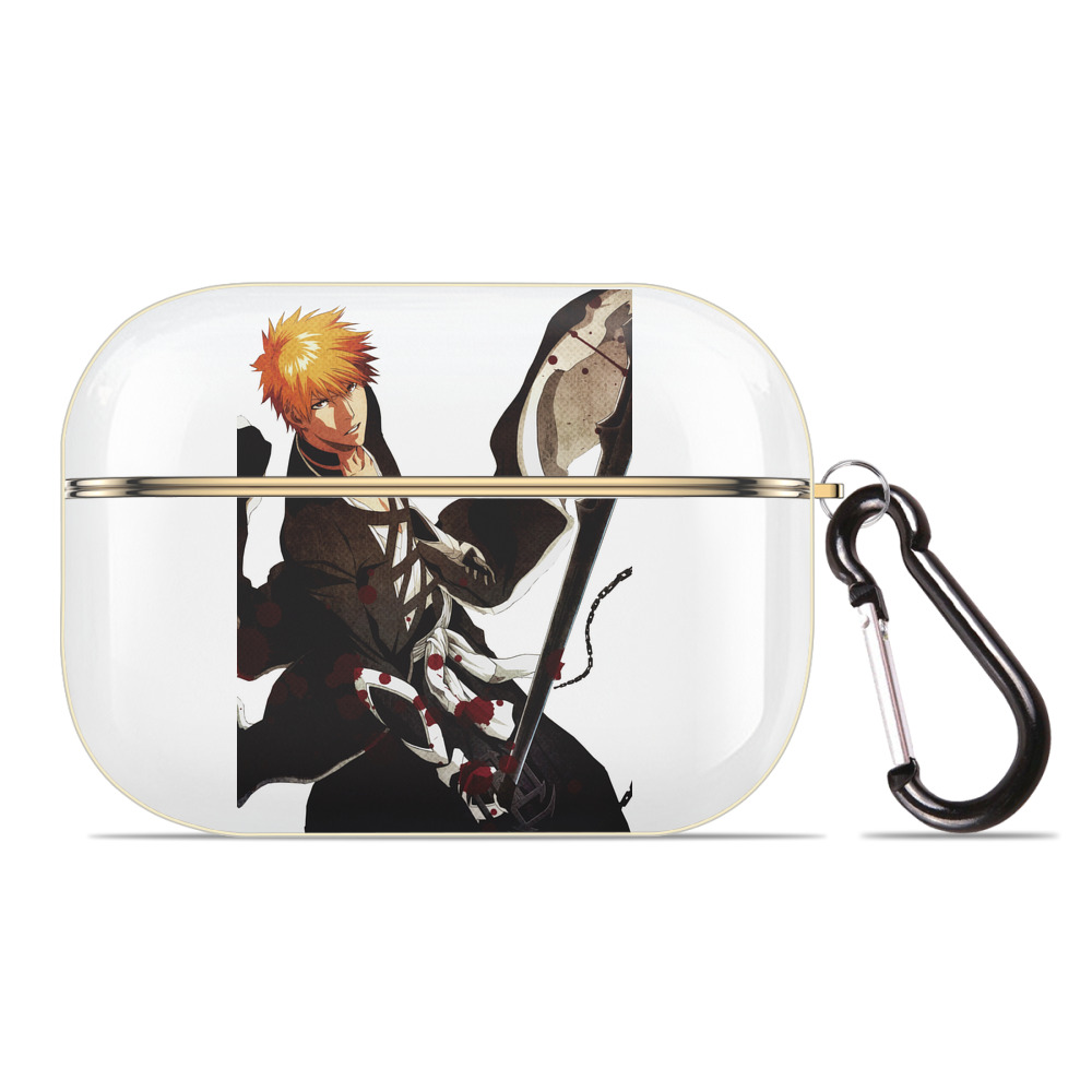 ブリーチ 黒崎一護（くろさき いちご）BLEACH Kurosaki Ichigo 【AirPods Pro用】ハードシェル保護ケース｜耐衝撃・防指紋・カラビナ付き商品仕様