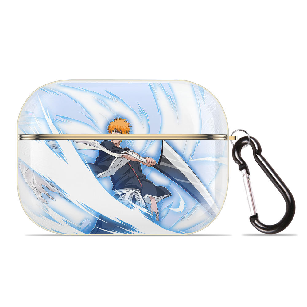 （画像用） ブリーチ 黒崎一護（くろさき いちご）BLEACH Kurosaki Ichigo 【AirPods Pro用】ハードシェル保護ケース｜耐衝撃・防指紋・カラビナ付き商品仕様