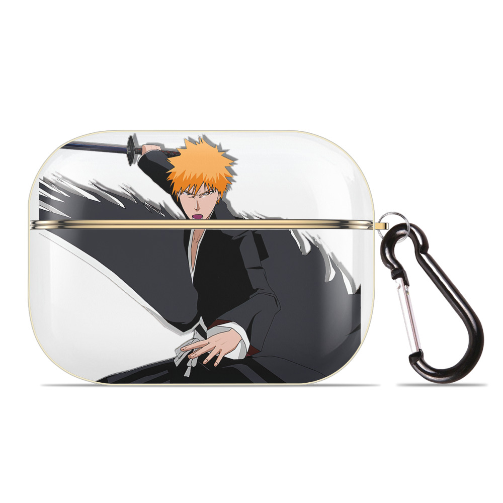 （画像用） ブリーチ 黒崎一護（くろさき いちご）BLEACH Kurosaki Ichigo 【AirPods Pro用】ハードシェル保護ケース｜耐衝撃・防指紋・カラビナ付き商品仕様